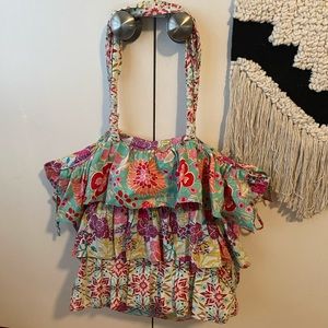 Funktion White Label Boho Ruffle Large Overnight Bag